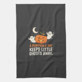 カボチャおばけハロウィーン引用デザイン1 キッチンタオル (縦)