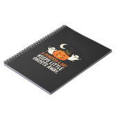 カボチャおばけハロウィーン引用デザイン1 ノートブック (左側)