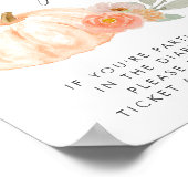 カボチャおむつラッフルオレンジベビーシャワー ポスター (角)