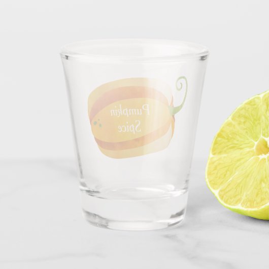 カボチャおもしろいのスパイス秋、収穫、または感謝祭 ショットグラス (裏面)