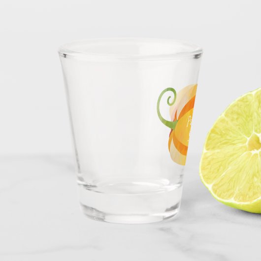 カボチャおもしろいのスパイス秋、収穫、または感謝祭 ショットグラス (左)