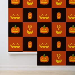 カボチャおもしろいの顔ハロウィーンパターン 壁紙