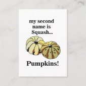 カボチャおもしろいカボチャ 名刺 (正面)