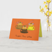 カボチャおもしろいンスパイスラテネズミコーヒー カード (黄色い花)