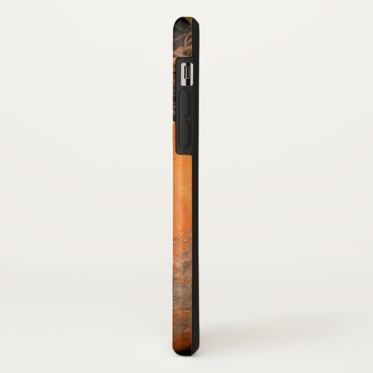 カボチャおよびほろ苦いつる植物の秋のテーマのモノグラム Case-Mate iPhoneケース (裏面/左)