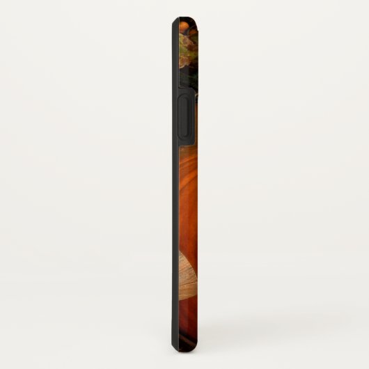 カボチャおよびほろ苦いつる植物の秋のテーマのモノグラム Case-Mate iPhoneケース (裏面/右)