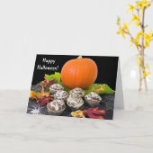 カボチャおよびカップケーキカード カード (黄色い花)