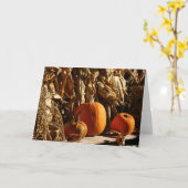 カボチャおよびトウモロコシ カード (黄色い花)