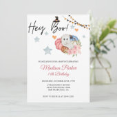 カボチャおよび幽霊ハロウィーン誕生日招待状 招待状 (スタンド正面)