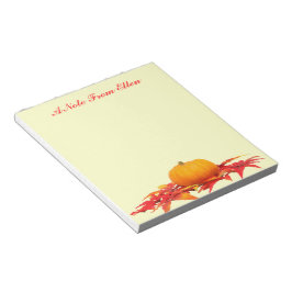 カボチャおよび葉 ノートパッド