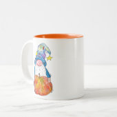 カボチャお洒落の可愛い秋の格言 ツートーンマグカップ (正面左)