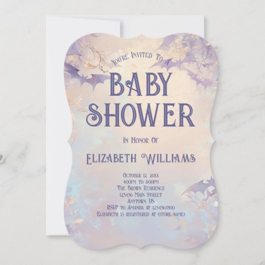 カボチャかかしハロウィーンベイビーシャワー 招待状 (正面)