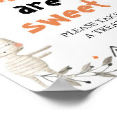 カボチャかわいいハロウィンベビーは甘いサイン ポスター (角)