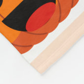 カボチャかわいいハロウィーンブバスケット フリースブランケット (角)