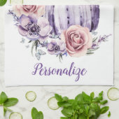 カボチャかわいいフローラ秋秋の花 キッチンタオル (折り畳み)