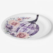 カボチャかわいいフローラ秋秋の花 ペーパープレート (アングル)