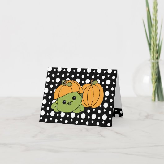 カボチャかわいこちゃんのスーツを着たカメ！ カード (正面)