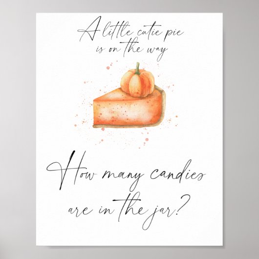 カボチャかわいこちゃんパイ – キャンディーの数を推測ポスター ポスター (正面)