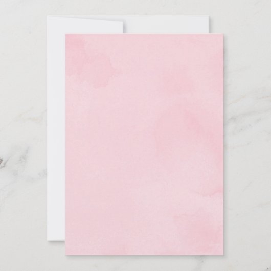 カボチャかわいらしの水色ピンクのフローラ赤ちゃんシャワー 招待状 (裏面)