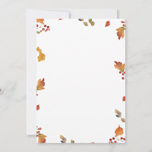 カボチャがおむつを作る紅葉ジェンダーが明かす 招待状 (裏面)