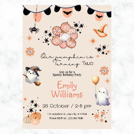 カボチャがハロウィーンの誕生日パーティーを開く 招待状