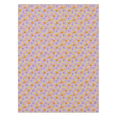 カボチャが付いているハロウィンお祝いのすみれ色パターン テーブルクロス (正面)