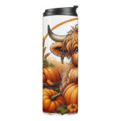 カボチャが入ったかわいい漫画のハイランド牛 タンブラー (回転左)