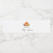 カボチャが少し入り込んでいる ペットボトルラベル (シングルラベル)