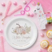 カボチャが少し出ている ペーパープレート (パーティー)