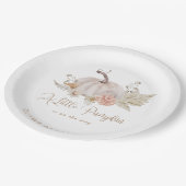 カボチャが少し出ている ペーパープレート (アングル)