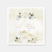 カボチャが少し進んでいる スタンダードカクテルナプキン (正面)