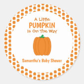 カボチャが少し進んでいる ラウンドシール (正面)