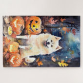 カボチャが怖いハロウィンアメリカ秋田 ジグソーパズル (横)