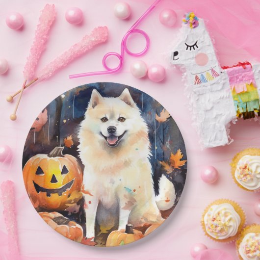 カボチャが怖いハロウィンアメリカ秋田 ペーパープレート (パーティー)