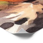 カボチャが怖いハロウィンアメリカ秋田 ポスター (角)