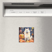 カボチャが怖いハロウィンアメリカ秋田 マグネット (インサイチュ (食洗機))