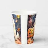 カボチャが怖いハロウィンアメリカ秋田 紙コップ (右)