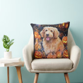 カボチャが怖いハロウィンゴルデンドール クッション (椅子)