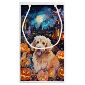 カボチャが怖いハロウィンゴルデンドール スモールペーパーバッグ (裏面)