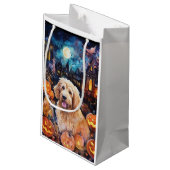 カボチャが怖いハロウィンゴルデンドール スモールペーパーバッグ (裏面アングル)