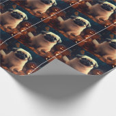 カボチャが怖いハロウィンペキン ラッピングペーパー (角)