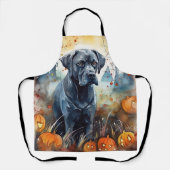 カボチャが怖いハロウィーンの杖のコルソ エプロン (正面)