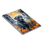 カボチャが怖いハロウィーンの杖のコルソ ノートブック (右側)