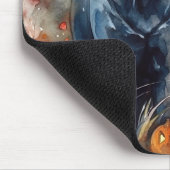 カボチャが怖いハロウィーンの杖のコルソ マウスパッド (コーナー)