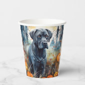 カボチャが怖いハロウィーンの杖のコルソ 紙コップ (正面)