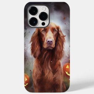 カボチャが怖いハロウィーンアイリッシュレッドセッター Case-Mate iPhone 14 PRO MAXケース