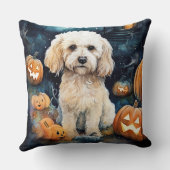 カボチャが怖いハロウィーンコックパポ クッション (裏面)