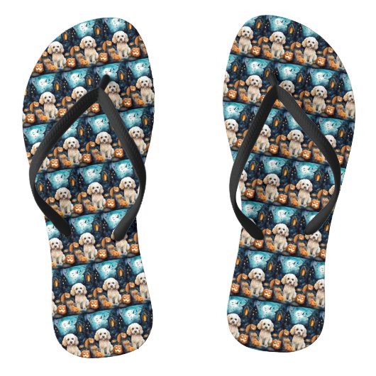 カボチャが怖いハロウィーンコックパポ ビーチサンダル (ソール)