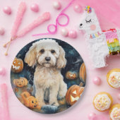 カボチャが怖いハロウィーンコックパポ ペーパープレート (パーティー)