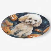 カボチャが怖いハロウィーンコックパポ ペーパープレート (アングル)